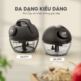 Dụng cụ xay tỏi ớt Lebenlang LBL3777 170ml, lưỡi thép 3 cánh, dây rút tiện lợi