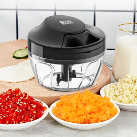 Dụng cụ xay tỏi ớt, thực phẩm Lebenlang LBL3939 450ml, lưỡi thép, dây rút tiện lợi