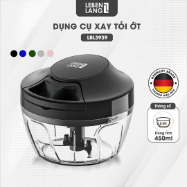 Dụng cụ xay tỏi ớt, thực phẩm Lebenlang LBL3939 450ml, lưỡi thép, dây rút tiện lợi