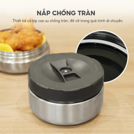 Hộp cơm giữ nhiệt 4 ngăn inox 304 Lebenlang Đức LBT856, dung tích 2.2L kèm đũa