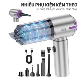 Máy hút bụi cầm tay không dây Lebenlang LBL1663, tích hợp hút & thổi 2 trong 1