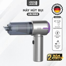 Máy hút bụi cầm tay không dây Lebenlang LBL1663, tích hợp hút & thổi 2 trong 1