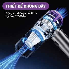 Máy hút bụi cầm tay không dây Lebenlang LBL1663, tích hợp hút & thổi 2 trong 1