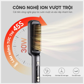 Lược điện chải tóc Lebenlang LBL3055 inon âm chống xơ rối, kèm gương