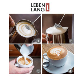 Máy đánh trứng, đánh bọt cafe cầm tay mini Lebenlang LBL4588 hàng Đức