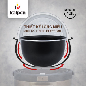 Nồi cơm điện cao cấp Kalpen R5 dung tích 1.8L chuẩn Đức, bảo hành 24 tháng