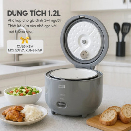 Nồi cơm điện lòng Inox 304 Lebenlang LBL0581 dung tích 1.2L bảo hành 2 năm