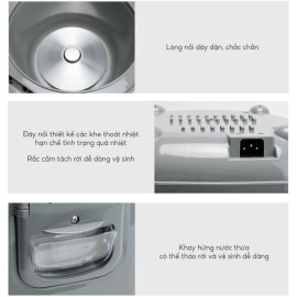 Nồi cơm điện 1.8L Lebenlang LBL1936 công suất 700W màu ghi