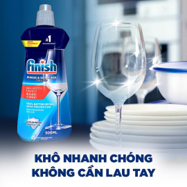 Chai nước làm bóng chén bát Finish Rinse & Shine Aid 500ml nhập khẩu Ba Lan