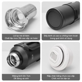 Phích giữ nhiệt Inox 316 Lebenlang LBL3026 dung tích 4L có lõi lọc trà và dây đeo