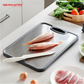 Thớt 2 mặt Inox 304 và nhựa lúa mạch kháng khuẩn Germatek GE-0235 chuẩn hàng Đức