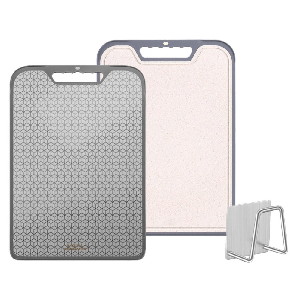 Thớt 2 mặt Inox 304 và nhựa lúa mạch kháng khuẩn Germatek GE-0235 chuẩn hàng Đức