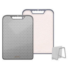 Thớt 2 mặt Inox 304 và nhựa lúa mạch kháng khuẩn Germatek GE-0235 chuẩn hàng Đức