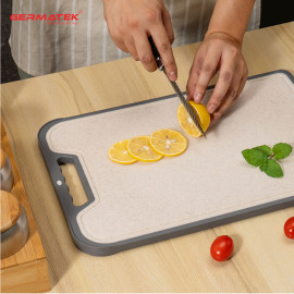 Thớt 2 mặt Inox 304 và nhựa lúa mạch kháng khuẩn Germatek GE-0235 chuẩn hàng Đức