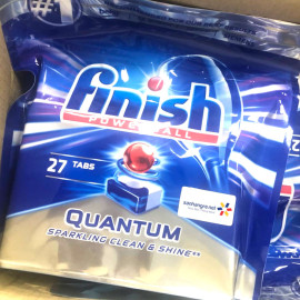 Gói 27 viên rửa chén bát Finish Powerball Quantum hàng nhập khẩu Đức