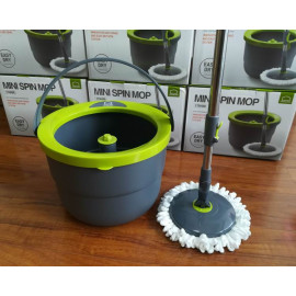 Bộ cây lau nhà Inox xoay tay mini Ettom Lock&Lock ETM498 kèm 2 bông Lau