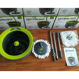 Bộ cây lau nhà Inox xoay tay mini Ettom Lock&Lock ETM498 kèm 2 bông Lau