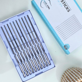 Bộ 10 đôi đũa inox 316L Haatz Hàn Quốc CIM316 bảo hành 24 tháng