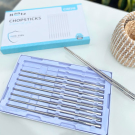 Bộ 10 đôi đũa inox 316L Haatz Hàn Quốc CIM316 bảo hành 24 tháng