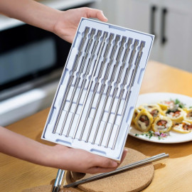 Bộ 10 đôi đũa inox 316L Haatz Hàn Quốc CIM316 bảo hành 24 tháng