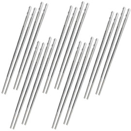 Bộ 10 đôi đũa ăn inox 316 hoa văn chống trơn trượt Gume Hàn Quốc