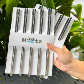 Bộ 10 đôi đũa inox 316L kháng khuẩn Haatz Hàn Quốc HCS079