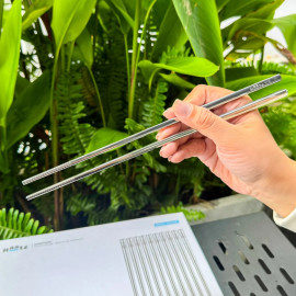 Bộ 10 đôi đũa inox 316L kháng khuẩn Haatz Hàn Quốc HCS079