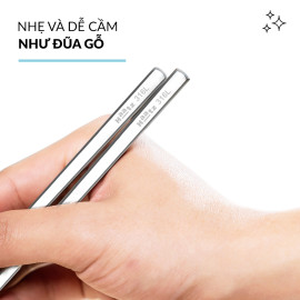 Bộ 10 đôi đũa inox 316L kháng khuẩn Haatz Hàn Quốc HCS079