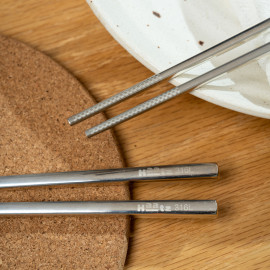 Bộ 10 đôi đũa inox 316L kháng khuẩn Haatz Hàn Quốc HCS079