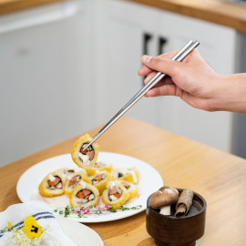 Bộ 10 đôi đũa inox 316L kháng khuẩn Haatz Hàn Quốc HCS079