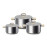 Bộ 3 nồi inox 316 đúc liền 7 lớp chống dính Titanium Aura Haatz 18/20/24cm