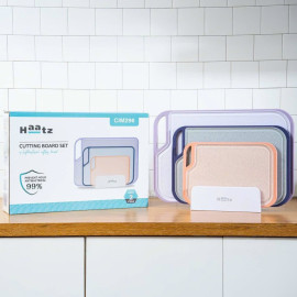 Bộ 3 thớt nhựa kháng khuẩn đa năng Haatz Hàn Quốc CIM296