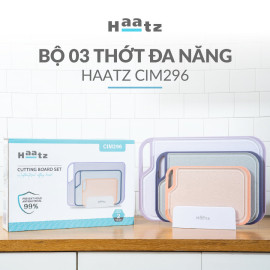 Bộ 3 thớt nhựa kháng khuẩn đa năng Haatz Hàn Quốc CIM296
