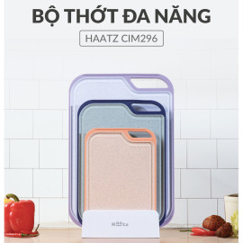 Bộ 3 thớt nhựa kháng khuẩn đa năng Haatz Hàn Quốc CIM296