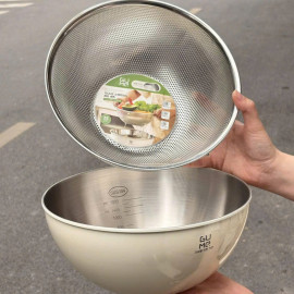 Bộ rổ chậu Inox 304 GUME Hàn Quốc GM-DR0025 size 25cm