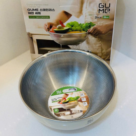Bộ rổ chậu Inox 304 GUME Hàn Quốc GM-DR0025 size 25cm