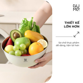 Bộ rổ chậu Inox 304 GUME Hàn Quốc GM-DR0025 size 25cm
