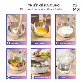 Bộ rổ chậu Inox 304 GUME Hàn Quốc GM-DR0025 size 25cm