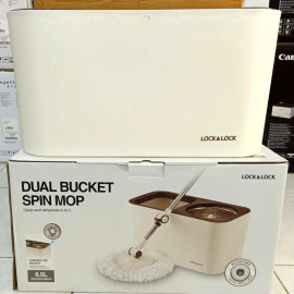 Bộ lau nhà xoay tay Lock&Lock Dual Bucket Spin Mop ETM478 kèm 2 bông lau