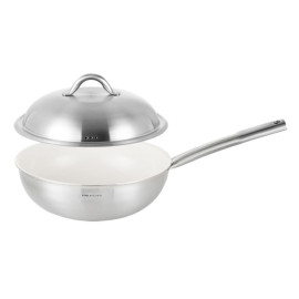 Chảo sâu lòng Inox 304 Edelkochen Easy Prism phủ chống dính Ceramic Oganic 24cm