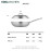 Chảo sâu lòng Inox 304 Edelkochen Easy Prism phủ chống dính Ceramic Oganic 28cm
