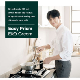 Chảo sâu lòng Inox 304 Edelkochen Easy Prism phủ chống dính Ceramic Oganic 28cm