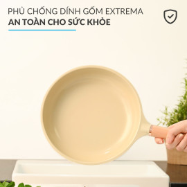 Chảo chống dính phủ gốm Haatz Hàn Quốc size 24cm đáy từ
