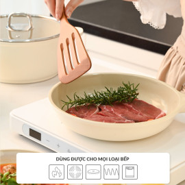 Chảo chống dính phủ gốm Haatz Hàn Quốc size 24cm đáy từ