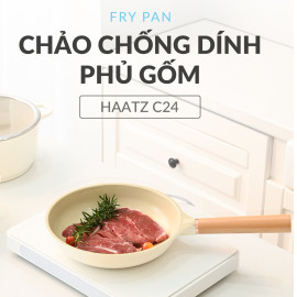 Chảo chống dính phủ gốm Haatz Hàn Quốc size 24cm đáy từ