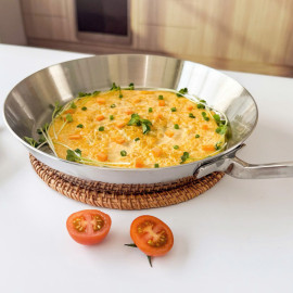 Chảo inox 316 liền khối, cạn lòng Haatz CIC6820 size 24cm