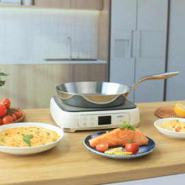 Chảo inox 316 liền khối, cạn lòng Haatz CIC6820 size 24cm