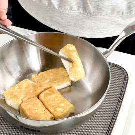 Chảo inox 316 đúc liền khối sâu lòng Haatz Hàn Quốc 24cm