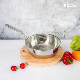 Chảo inox 316 đúc liền khối sâu lòng Haatz Hàn Quốc 20cm