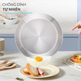 Chảo inox 316 đúc liền khối sâu lòng Haatz Hàn Quốc 24cm